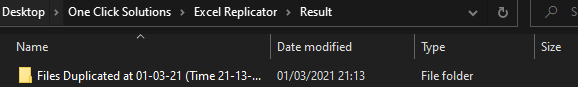 In the Result Folder, sort by Date Modified and click on the top folder