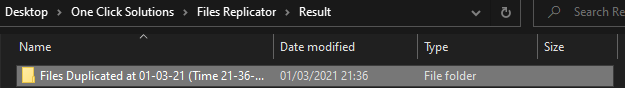 In the Result Folder, sort by Date Modified and click on the top folder