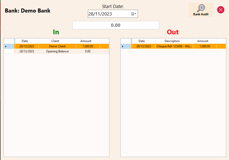 Bank Module - Bank Account