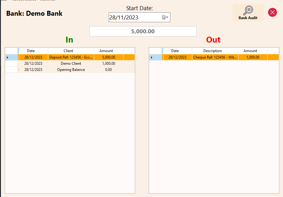 Bank Module - Bank Account