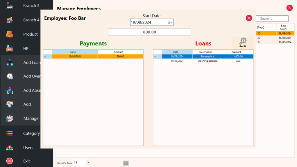 HR Module - Employee Balance