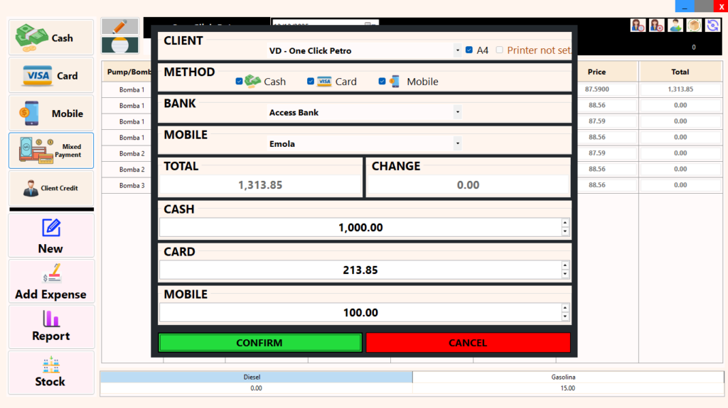 Record amounts for every payment type