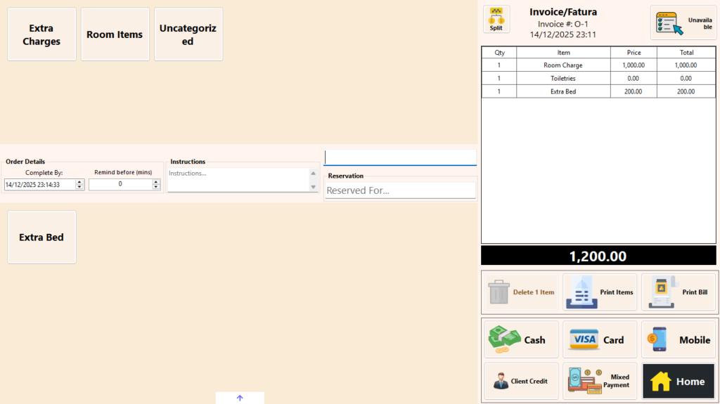 Add Extra Items to Invoice