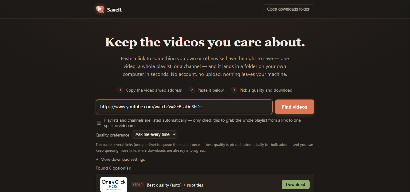 SaveIt - Add a link