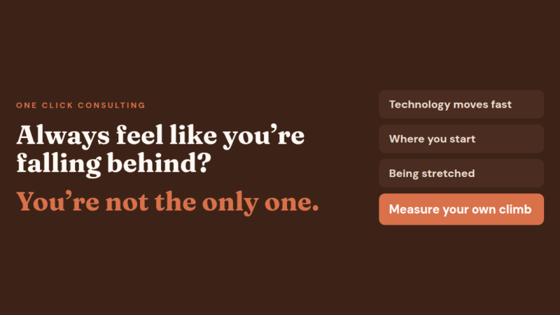 Always feel like you're falling behind? Technology, where you start and being stretched, and measuring your own climb